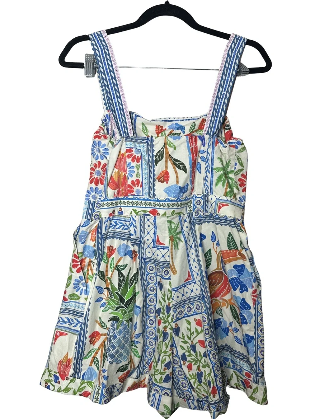 Farm Rio Tropical Tiles Romper Size Large - Picture 5 of 13